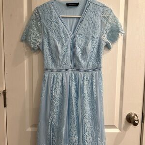 Light Blue Lace Dress